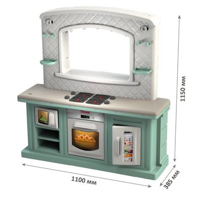 Дитяча кухня DOLONI 01480/11 з посудом, підсвічування, муз, велика, іграшка, ігровий набір, 34 предмети, для дівчинки