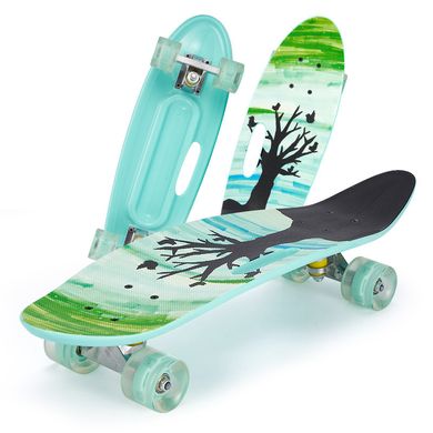 Скейт с ручкой Penny Board 885 светятся колеса Пенни борд 26” пластиковый детский скейтборд для детей подростк