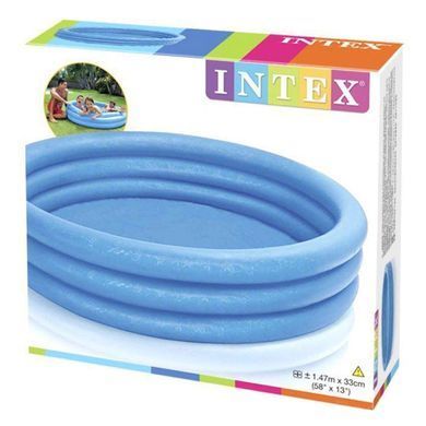 Детский надувной бассейн Кристалл Intex 58446 Интекс crystal 168*41 см 3 кольца 581 л для детей с 3 лет