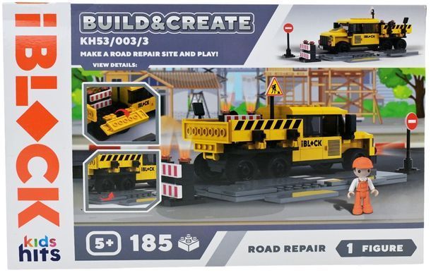 Конструктор Kids hits IBLOCK Junior Ремонт дороги (185 дет.) KH53/003/3