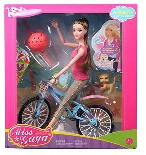Шарнірна лялька Sasha з велосипедом та тваринкою (29 см) 51803