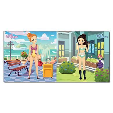 Одень куклу. Яркие наклейки. Салатова, изд. Глория, 9786175369548, поделки, развивающая книга, одежда наклейки