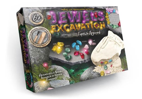 Набір для проведення розкопок JEWELS EXCAVATION Danko Toys JEX-01-02 Гірський кришталь дитячу творчість для дітей