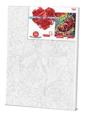 Картина за номерами Яскравий танець KpNe-01-05 економ Danko toys 50*40 см набір для розпису фарби пензлик