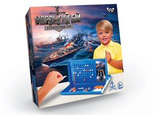 Настільна гра Морський бій Danko Toys G-MB-01U ігрове поле кораблі фішки розвиваюча логічна для дітей сім'ї