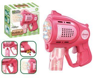 Пістолет із мильними бульбашками бластер (на батарейках) KB 1322 Pink