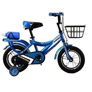 Велосипед детский с багажником, корзиной и бутылочкой (16", метал) KBN-012 blue