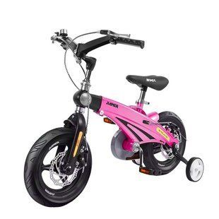 Велосипед двухколесный Люкс со страховочными колесами J1(1641G) 16 pink