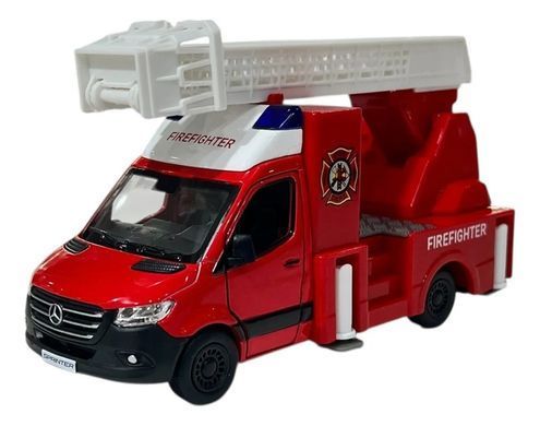 Модель автобуса Kinsmart Mercedes-Benz Sprinter (Пожарная машина, металлическая, инерционная) KT5478W