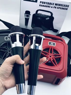 Бездротова караоке система мікрофон + колонка гучномовець YS-A18 FM-радіо USB TF-карта Bluetooth AUX-вихід