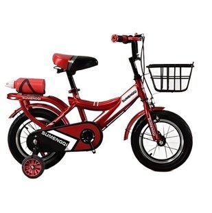 Велосипед детский с багажником, корзиной и бутылочкой (16", метал) KBN-012 red