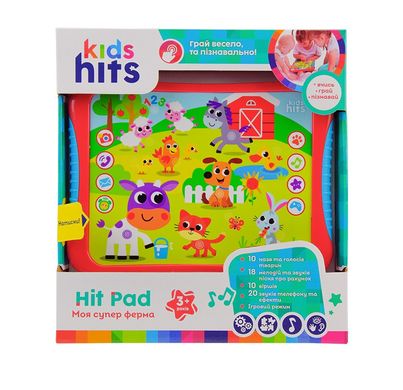 Планшет Kids Hits KH01/004, Моя супер ферма, Hit Pad, интерактивный, развивающая игрушка для детей