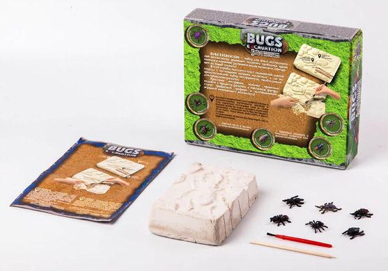 Набор для проведения раскопок Bugs Excavation Danko Toys BEX-01-01 6 видов насекомых игрушка развивающая дет