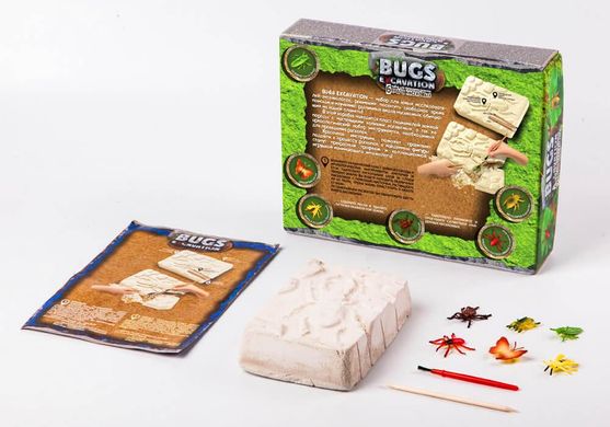 Набор для проведения раскопок Bugs Excavation Danko Toys BEX-01-01 6 видов насекомых игрушка развивающая дет