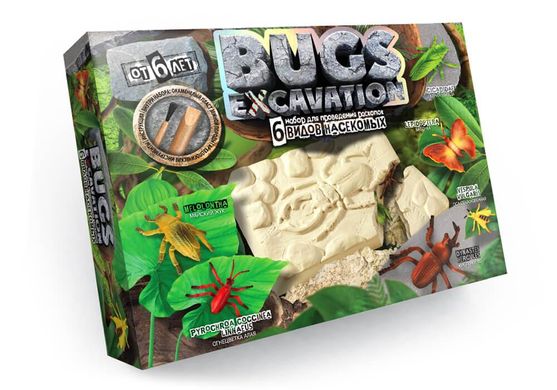 Набір для проведення розкопок Bugs Excavation Danko Toys BEX-01-01 дитячий 6 видів комах іграшка розвиваюча для дітей