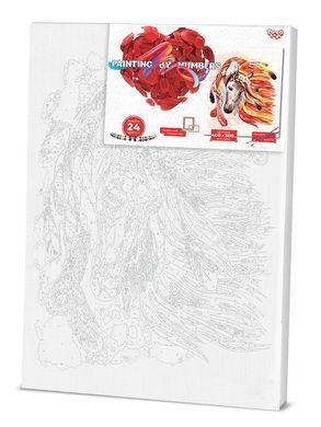 Картина за номерами Вогняний кінь KpNe-01-07 Danko toys 50*40 см набір для розпису фарби пензлик для дітей