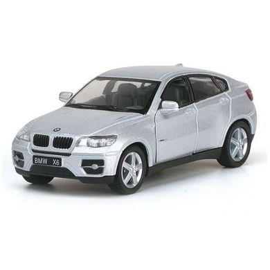 Детская коллекционная машинка Kinsmart BMW X6 KT5336w металлическая инерционная открываются двери