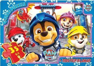 Пазл Paw Patrol/Цуценячий патруль + постер G-Toys (35 дет.) PW08904