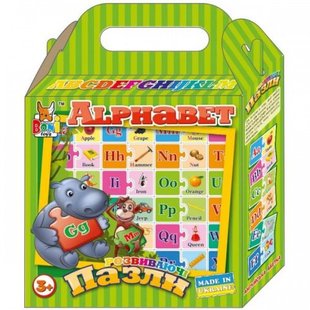 Развивающие пазлы Английский алфавит 0165 Alphabet Boni Toys большие детские картон игра для детей