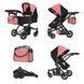 Коляска для ляльки 2 в 1 CARRELLO MAESTRO (з сумкою) 9651B+BAG PEACH PINK