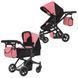 Коляска для ляльки 2 в 1 CARRELLO MAESTRO (з сумкою) 9651B+BAG PEACH PINK