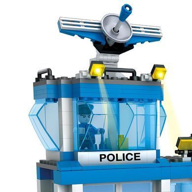 Конструктор Cogo Police Полицейская база 4155, лодка, вертолет, станция морской полиции, 644 дет., блочный