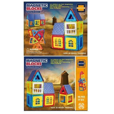 Дитячий магнітний конструктор Magnetic (55 деталей) TY611