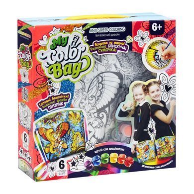 Креативна творчість My Color Bag mCOB-01-01U...05U Сумка розмальовка Danko Toys, УКР., міні сумочка своїми руками