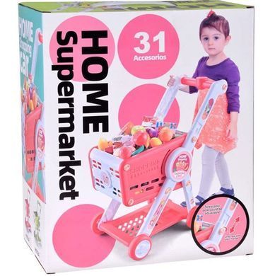 Тележка для супермаркета с продуктами (регулируется по высоте) H553A