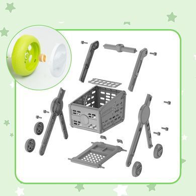 Тележка для супермаркета с продуктами (регулируется по высоте) H553A