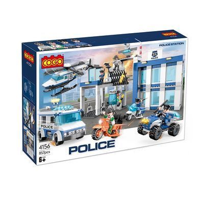 Конструктор Cogo Police Поліцейський відділок 4156, управління, гелікоптер, транспорт, 857 дет., блоковий, іграшка