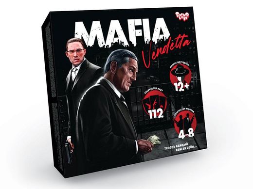 Настольная игра Мафия Вендетта Mafia Vendetta Danko Toys MAF-01-01 для всей семьи взрослые дети фишки планшет