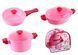 Детский набор посуды Cooking Set Юника 1757 в сумке розовый 25 pcs кастрюли сковорода приборы игрушка кухня