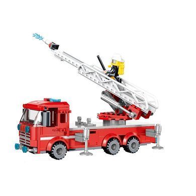 Конструктор Cogo Fire Пожежне реагування 3621, пожежна станція, 613 деталей, фігурки вертоліт, блоковий, сумісний