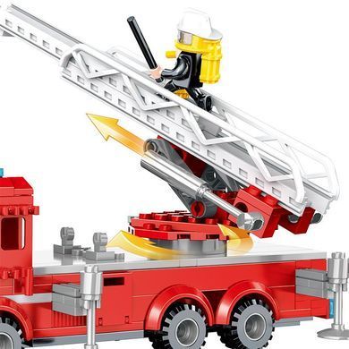 Конструктор Cogo Fire Пожежне реагування 3621, пожежна станція, 613 деталей, фігурки вертоліт, блоковий, сумісний