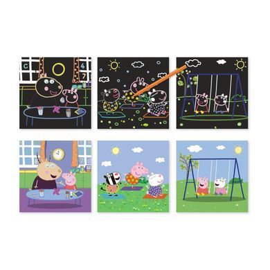 Набір Гравюр Peppa Pig Dodo 200186, Свинка Пеппа, ДоДо, 3 картинки, царапка, дитяча творчість, scratch