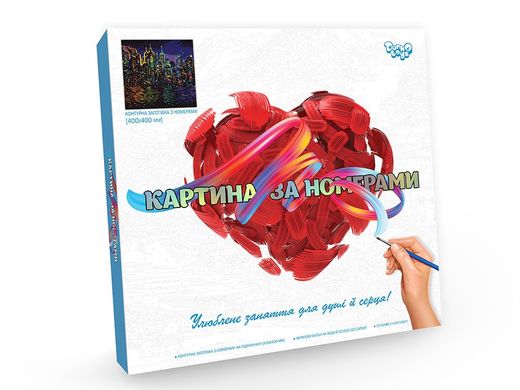 Картина по номерам Ночной город KpNe-02-01U Danko toys 40*40 см набор для росписи заготовка краски кисточка