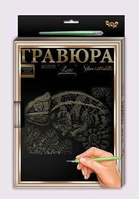 Набір Гравюра А4 LUXE з рамкою L-GrA4-02-01z,02z...18z Danko Toys малювання пером творчість для дітей дряпка