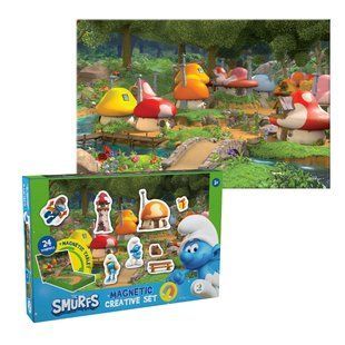 Магнитная игра с планшетом Гномики Smurfs (24 магнита) Dodo 200627