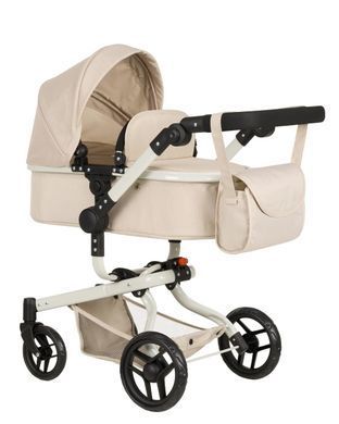 Коляска для ляльки 2 в 1 CARRELLO FORTUNA (з сумкою) 9695+BAG CREAM