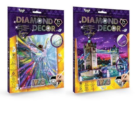 Набор креативного творчество DIAMOND DECOR DD-01-01...11, Danko Toys, алмазная картина, декор,