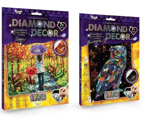 Набор креативного творчество DIAMOND DECOR DD-01-01...11, Danko Toys, алмазная картина, декор,