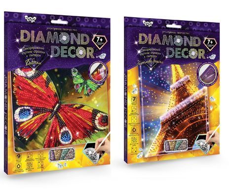 Набор креативного творчество DIAMOND DECOR DD-01-01...11, Danko Toys, алмазная картина, декор,