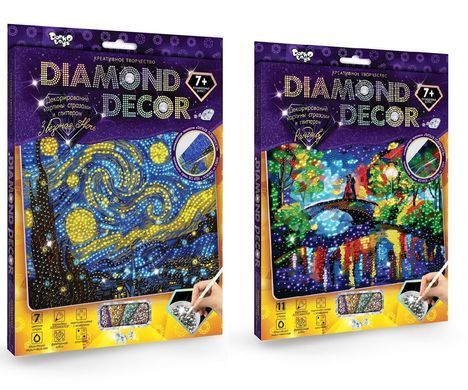 Набор креативного творчество DIAMOND DECOR DD-01-01...11, Danko Toys, алмазная картина, декор,