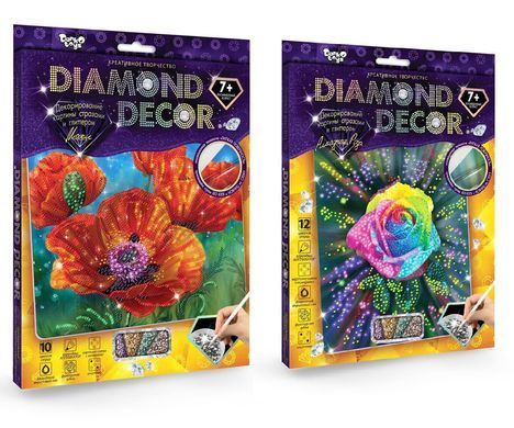 Набор креативного творчество DIAMOND DECOR DD-01-01...11, Danko Toys, алмазная картина, декор,