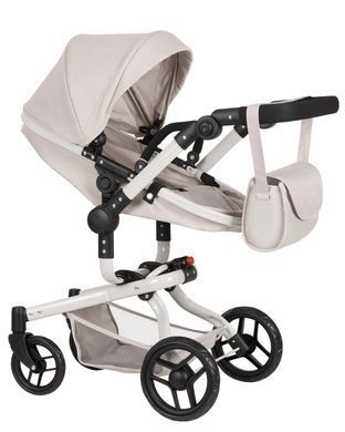 Коляска для ляльки 2 в 1 CARRELLO FORTUNA (з сумкою) 9695+BAG LIGHT GREY