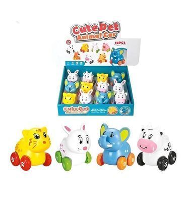 Игрушка каталка Животные на колесиках с инерционным механизмом T666-15/16