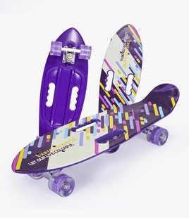 Скейт із ручкою Penny Board 886 світяться колеса Пенні борд 27” пластиковий дитячий скейтборд для дітей підлітків