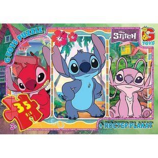 Пазл Stitch/Стіч + постер G-Toys (35 дет.) SC604