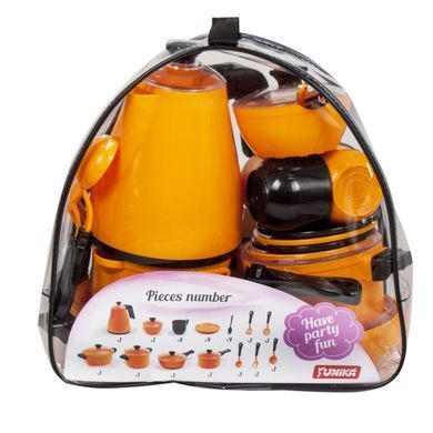 Набор посуды Cooking Set в сумке 1481 Юника 23 предмета чайник кастрюли сервиз детская игрушка для детей кухня